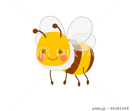 かわいいミツバチのイラストのイラスト素材