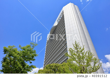晴天の久留米市役所　久留米市の景観 40391512