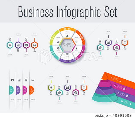 Set with infographics Set with infographics 40391608