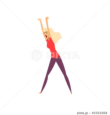 Aggressive girl yelling vector Illustration on a white background Aggressive girl yelling vector Illustration on a white background 40391668