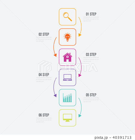 Vector illustration infographics 6 options 40391713