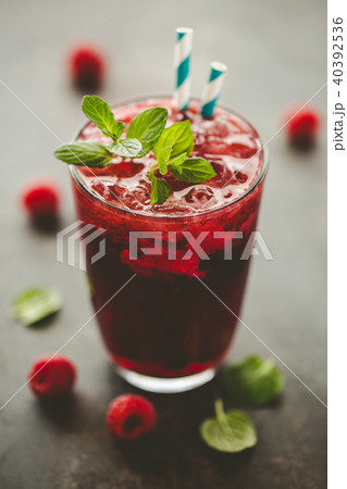Closeup of berry lemonade Closeup of berry lemonade 40392536
