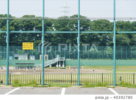 和田堀公園野球場となっている和田堀調整池（東京都杉並区） 40392780