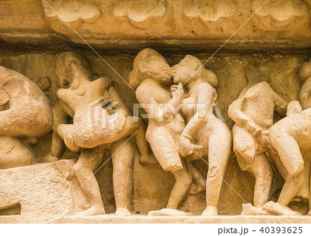 Erotic sculptures, Khajuraho, India 40393625