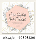 Tropical wedding invitation with flower elements 40393800