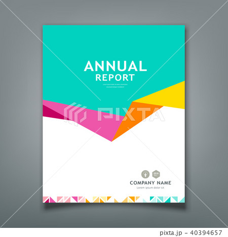 Cover Annual report abstract triangle paper design 40394657