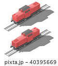 Shunting diesel locomotive isometric low poly icon 40395669