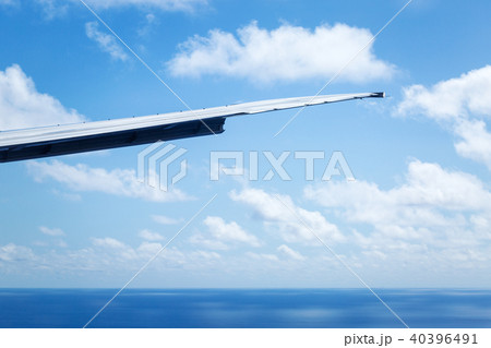 Aerial view from plane on wing and clouds 40396491