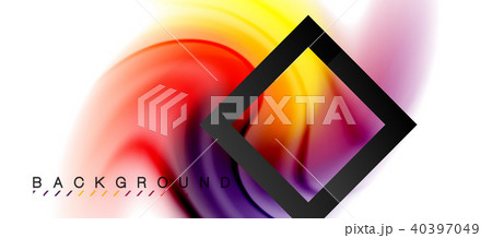 Swirl fluid flowing colors motion effect, holographic abstract background 40397049