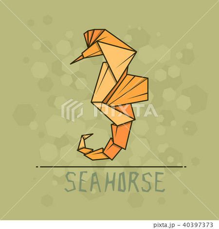 Vector illustration paper origami of sea Horse. Vector illustration paper origami of sea Horse. 40397373