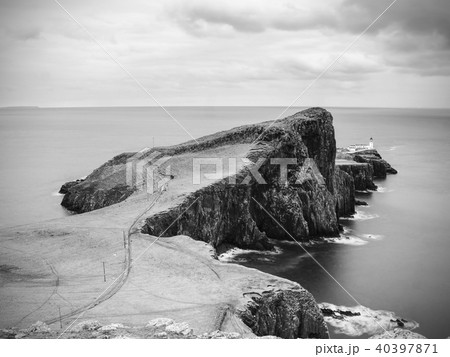 Cliffs of Neist Point Cape and lighthouse  40397871