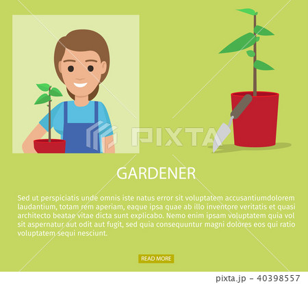 Gardener Advertisement Web Page Vector Banner Gardener Advertisement Web Page Vector Banner 40398557