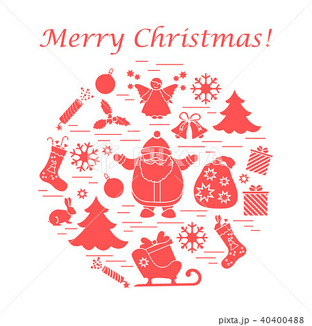 different new year and christmas symbols different new year and christmas symbols 40400488