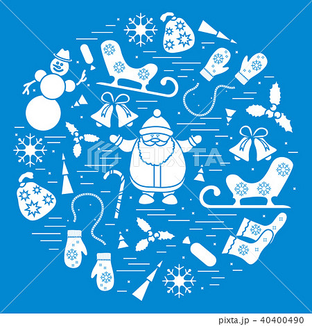 different new year and christmas symbols 40400490