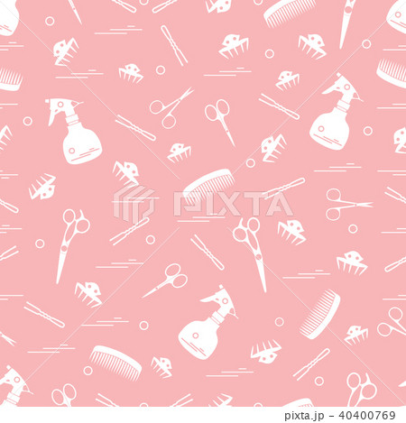 Cute pattern of scissors, combs, hairclip, Cute pattern of scissors, combs, hairclip, 40400769