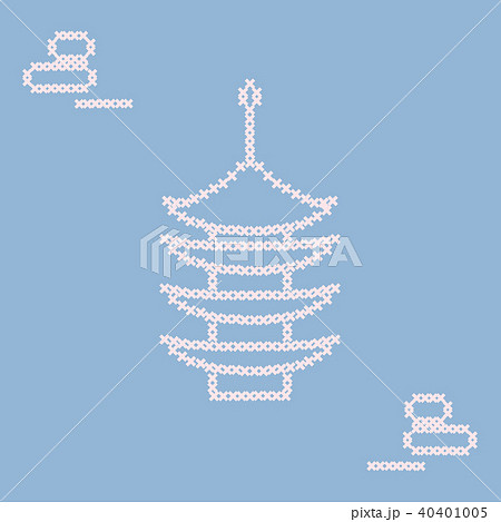 Cute vector illustration cross embroidery of Cute vector illustration cross embroidery of 40401005