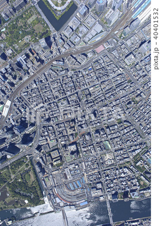 銀座周辺／真俯瞰空撮、2018・５月撮影 40401532