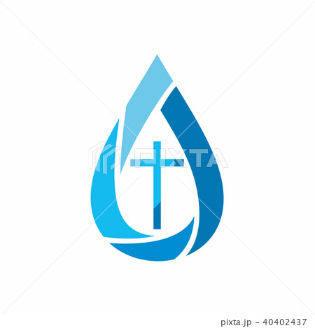 Logo church. A drop. Jesus - the source of living  40402437