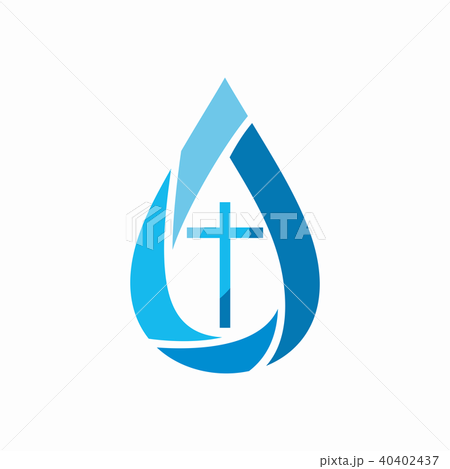 Logo church. A drop. Jesus - the source of living  40402437
