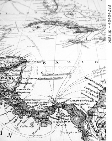 古地図　中央アメリカとカリブ海 40404283