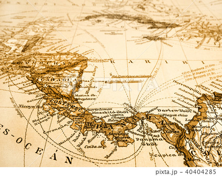 古地図　中央アメリカとカリブ海 40404285