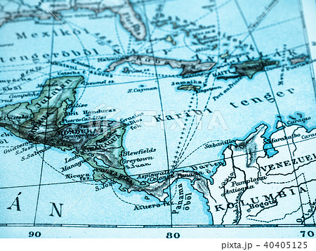 古地図 中央アメリカの写真素材