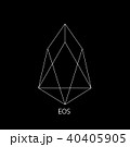 Vector illustration crypto icon on background EOS 40405905