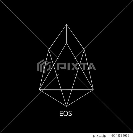 Vector illustration crypto icon on background EOS 40405905