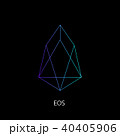 Vector illustration crypto icon on background EOS 40405906