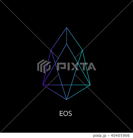 Vector illustration crypto icon on background EOS Vector illustration crypto icon on background EOS 40405906