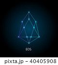 Vector illustration crypto icon on background EOS 40405908
