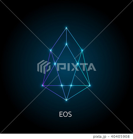 Vector illustration crypto icon on background EOS Vector illustration crypto icon on background EOS 40405908