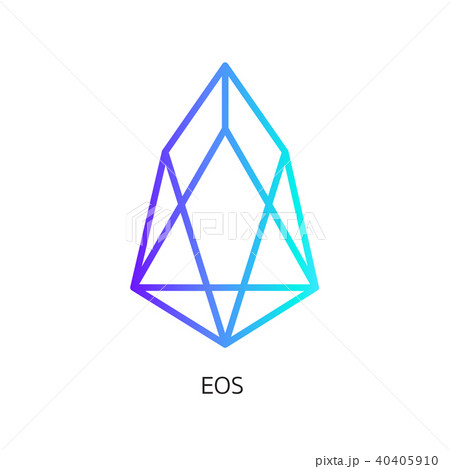 Vector illustration crypto icon on background EOS 40405910