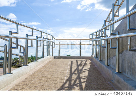 Way down or ascent a ramp for wheelchairs Way down or ascent a ramp for wheelchairs 40407145