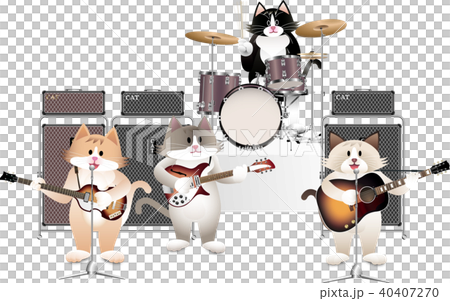猫バンドのイラスト素材 40407270 Pixta
