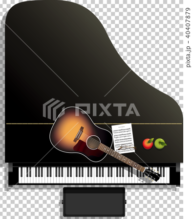 ピアノとギターのイラスト素材 40407879 Pixta