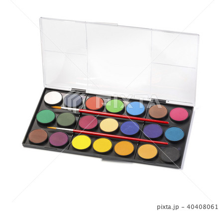 Watercolor paint and brush Watercolor paint and brush 40408061