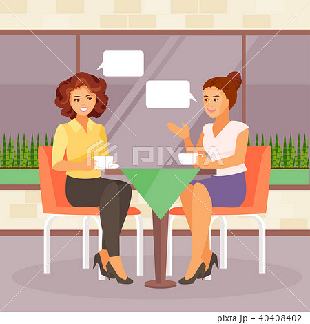 Girlfriends in a cafe 40408402