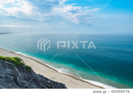 Qixingtan Beach, the Hualien City landmark in the  40409476