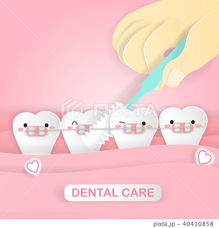 cute cartoon tooth 40410858