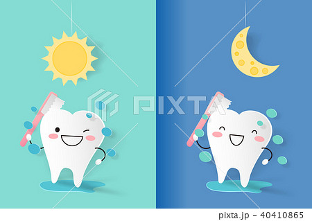 tooth with clean concept 40410865