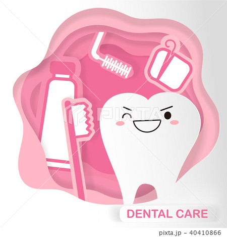 cartoon dental care concept 40410866