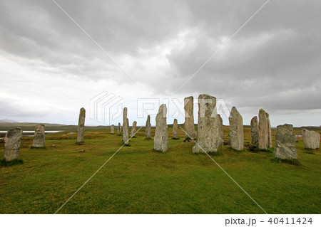 Callanish standing stone circle, Callanish, Isle of Lewis, Scotland, United Kingdom, UK, Europe 40411424