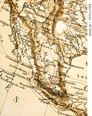 古地図 北米大陸の写真素材