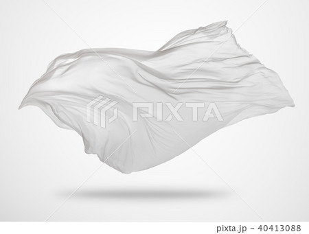Smooth elegant white cloth on gray background Smooth elegant white cloth on gray background 40413088