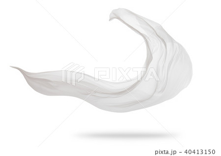 Smooth elegant white cloth isolated on white background Smooth elegant white cloth isolated on white background 40413150