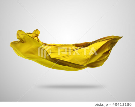 Smooth elegant gold cloth on gray background 40413180