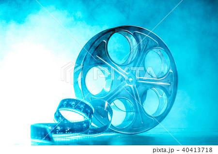 Reel of film with smoke and backlight 40413718