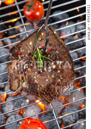 Beef steak on grill Beef steak on grill 40414011