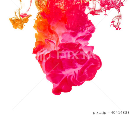Colored ink in water creating abstract shape Colored ink in water creating abstract shape 40414383